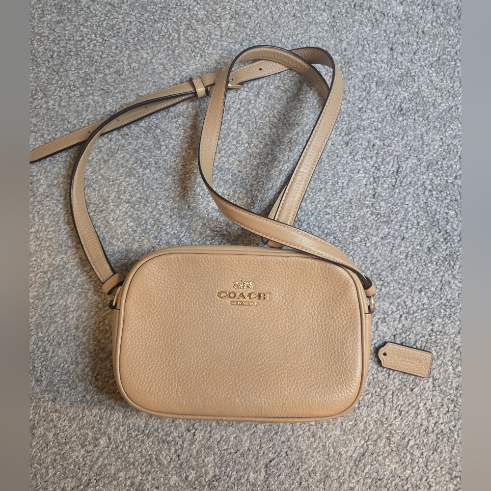 Coach Leather Tan Mini Jamie Camera Bag Crossbody
